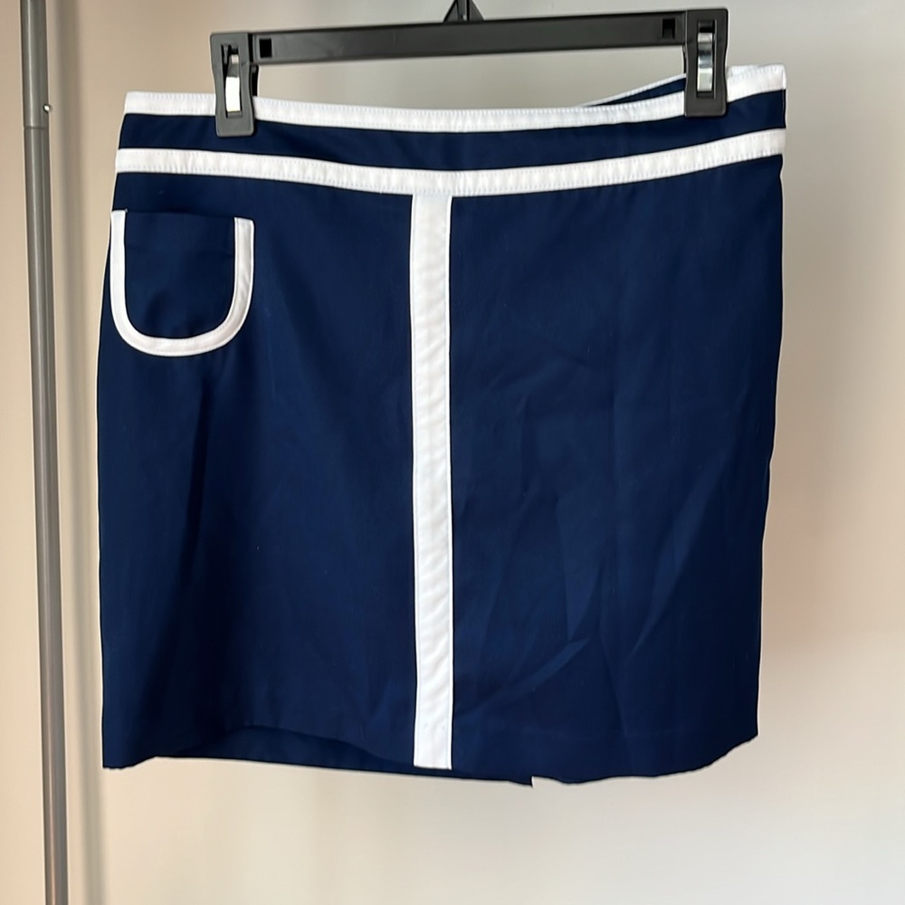 Navy and White Trim Women's Skort